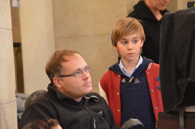 Director Hannu Salonen with Louie Betton during the shooting of Rosa Roth.