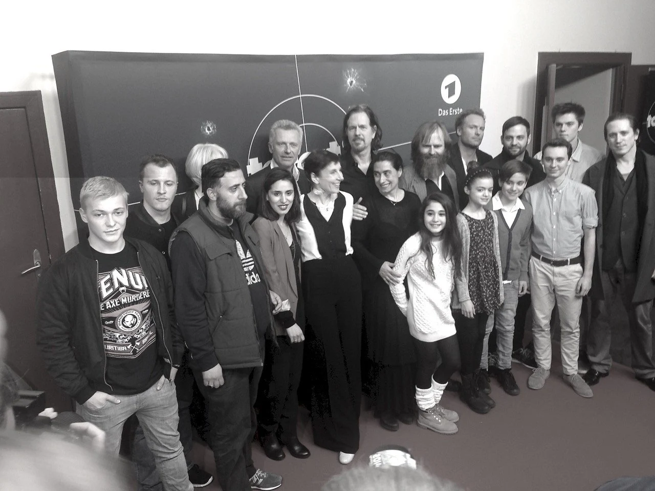 Louie Betton and the rest of the cast at the Tatort episode premier in Kino Babylon in Berlin